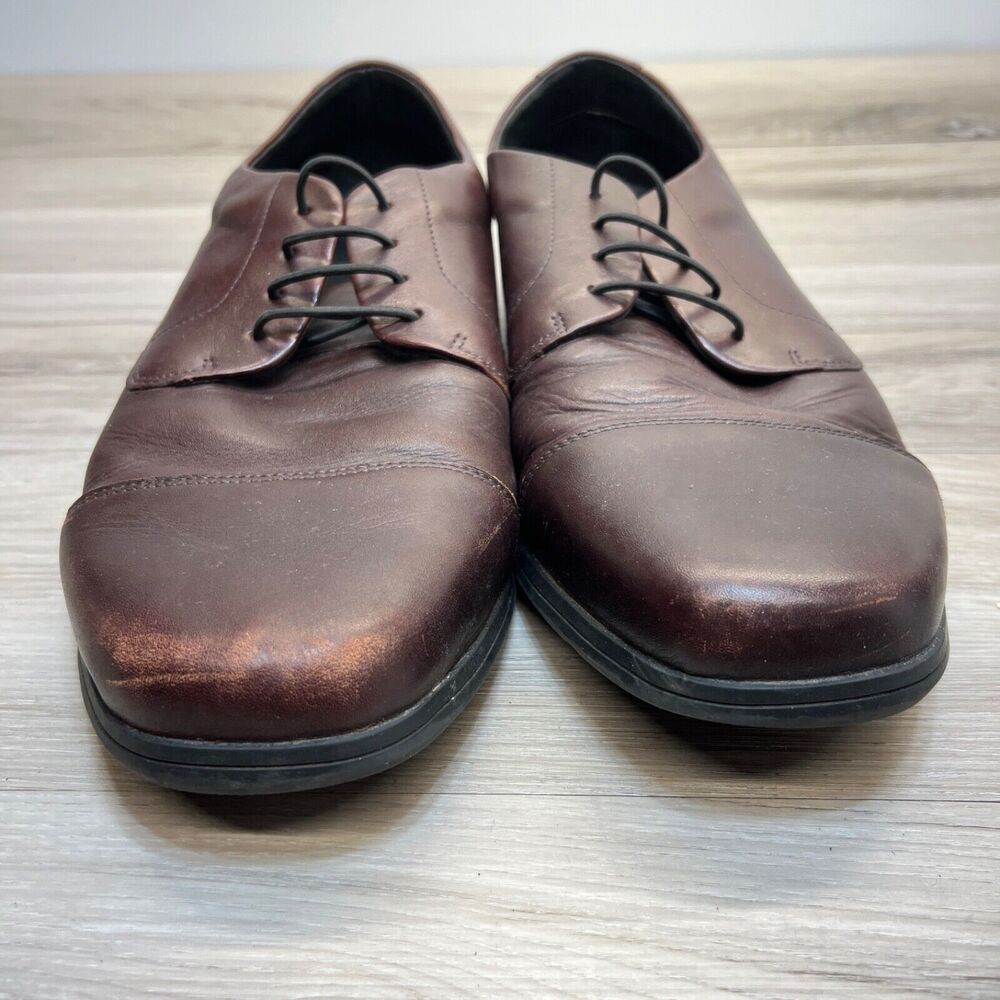 Birchbury Burgundy Brown Mens US 13 - EU 46 Oxford Barefoot Dress Shoe Brenston - Picture 5 of 12